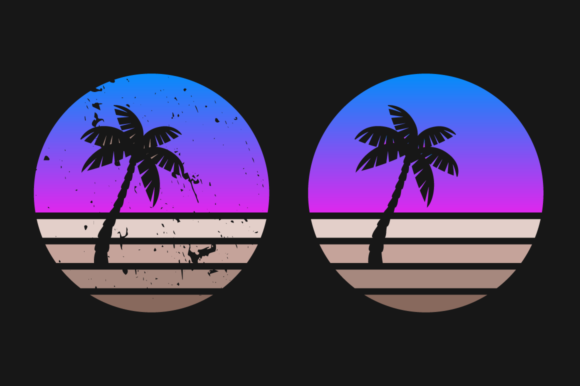 Download Sunset Retro Graphics Plain and Grunge - Retro graphics Collection