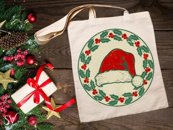 Download Vintage Santa Hat Christmas Medallion - Vintage santa Collection