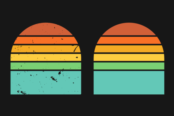 Download Sunset Retro Graphics Plain and Grunge - Premium Resources