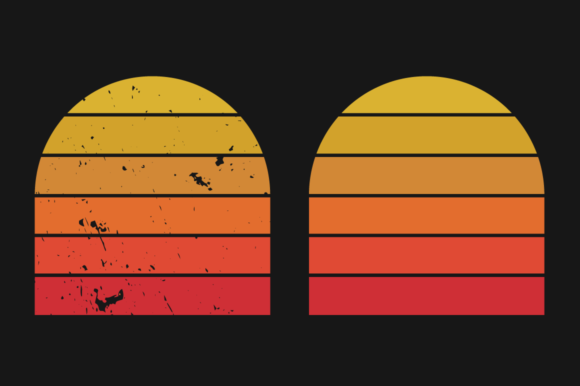 Download Sunset Retro Graphics Plain and Grunge - Premium Resources