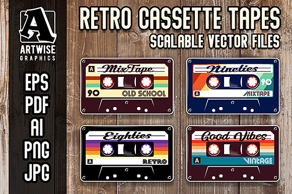 Download Retro Vintage Cassette Tapes - Vintage cassette Collection
