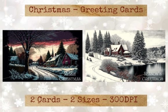 Download Vintage Holiday Season Greeting Cards 01 - Holiday Collection