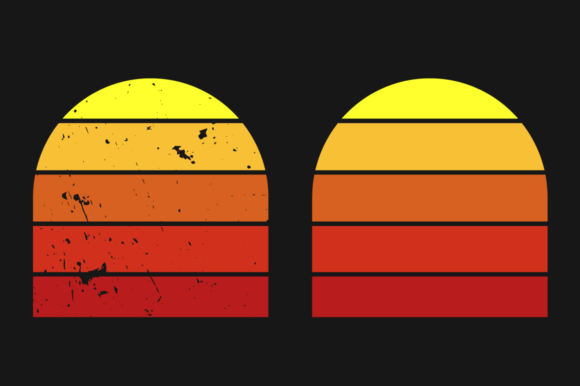 Download Sunset Retro Graphics Plain and Grunge - Premium Resources