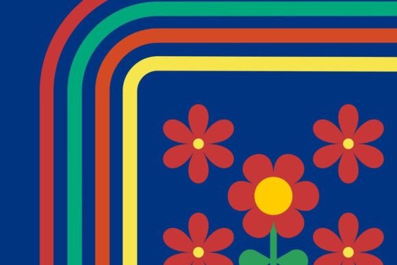 Download Floral Colorful Retro 60s 70s Flowers - 70s Collection