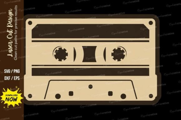Download Vintage Cassette Tape Laser Cut SVG File - Vintage cassette Collection